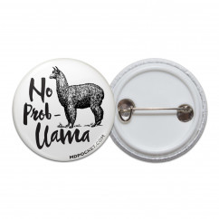 No Probllama Pinback Button